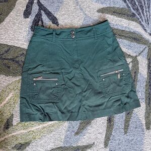 Jamie Sadock Emerald Mini Skirt with Pocket Zippers